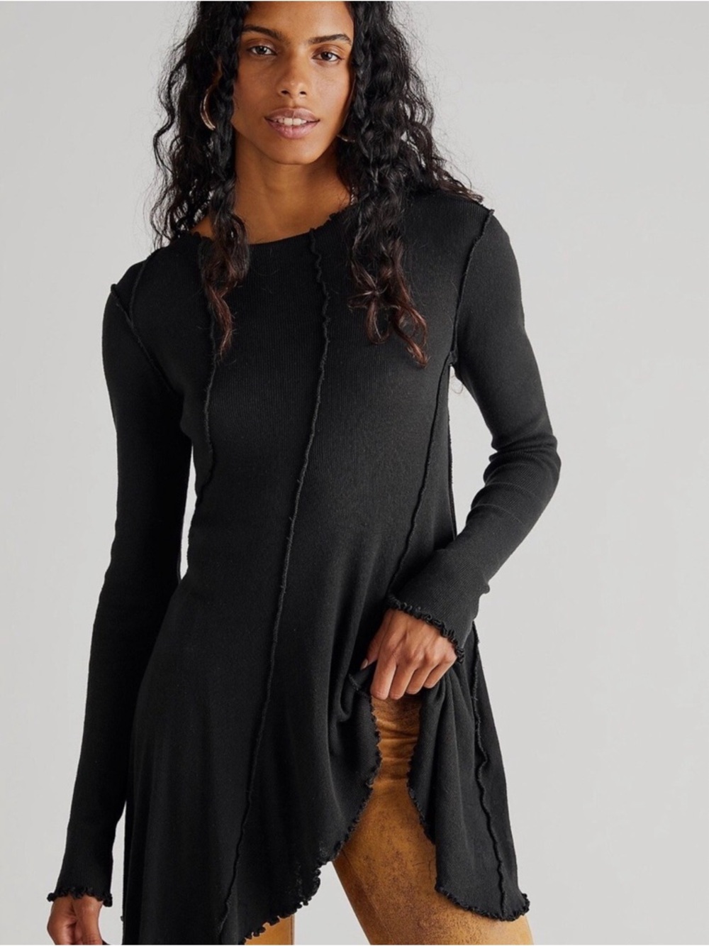 Free People We The Free “Full Swing” Tunic – Size Small Black